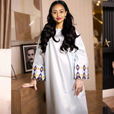 African Dresses For Women Luxury Boubou Material Rich Embroidery Design - Free Delivery Worldwide only at Flexi Africa